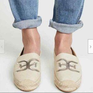 NWT Sam Edelman KHLOE natural logo espadrilles
